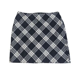 Talbots NWT Plaid Wool Blend Mini Skirt Lined Career Classic Size 18W